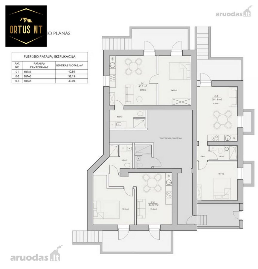 Liko tik 5 apartamentai iš 16 – rezervacijos - nuotraukos Nr. 11
