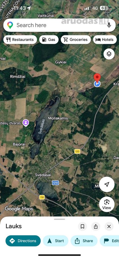 Sklypas Gykių kaime puse sklypo dirbama žemė - nuotraukos Nr. 6