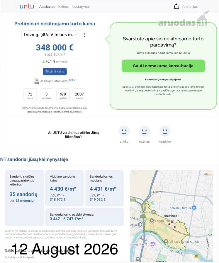Parduodamas 3 Kambarių Butas Per Du Aukštus - nuotraukos Nr. 59