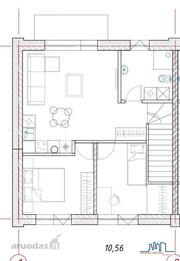 Parduodame 3 kambarių, 50m² bendrojo ploto, - nuotraukos Nr. 7