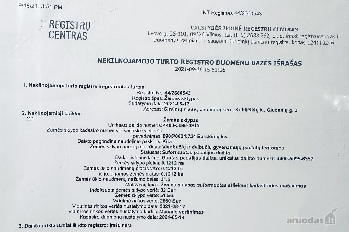 Parduodami 6 namų valdos sklypai, esantis - nuotraukos Nr. 3