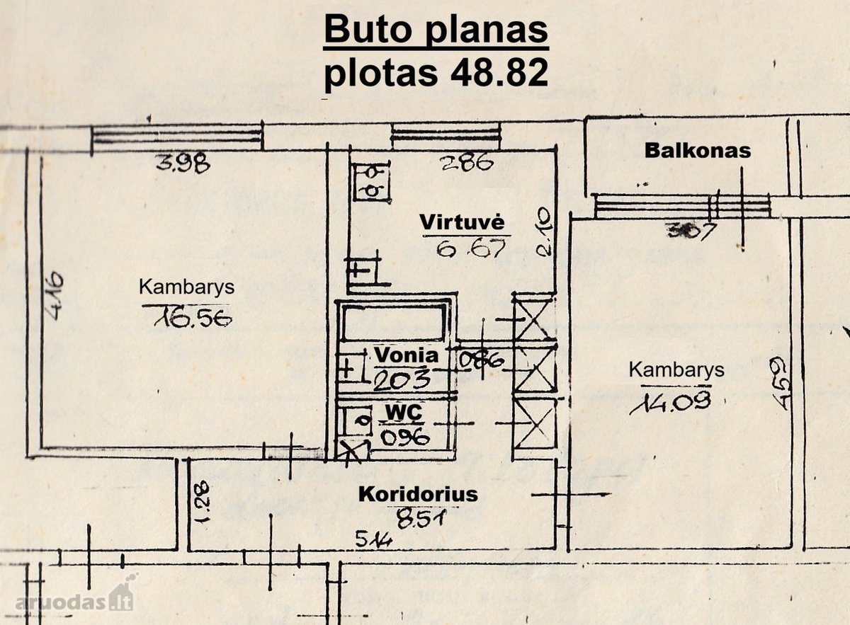 Parduodamas erdvus 2 kambarių butas, - nuotraukos Nr. 14