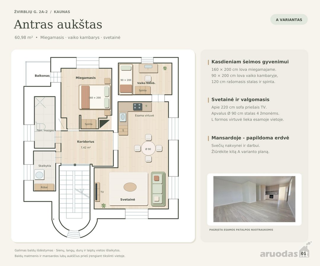 Namo Privalumai Bute – Du Lygiai, Mansarda Ir - nuotraukos Nr. 46