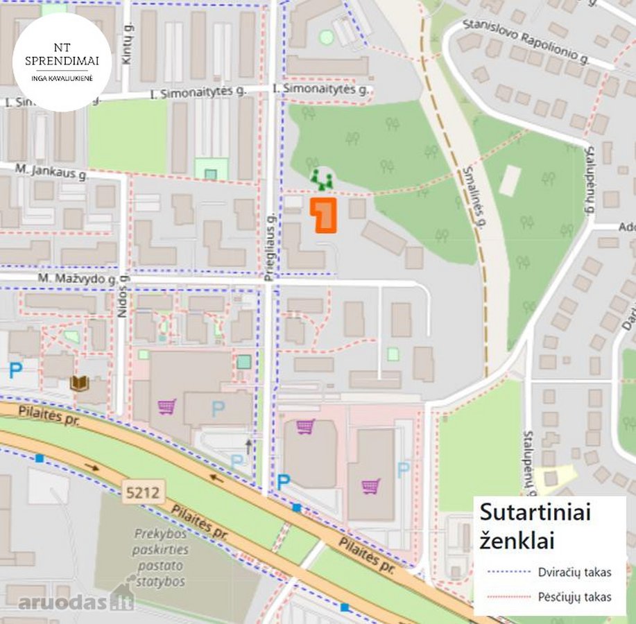 Išnuomojamas erdvus dviejų kambarių butas - nuotraukos Nr. 19