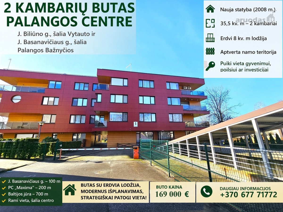 2 Kambarių Butas Palangos Centre – J. Biliūno G. - nuotraukos Nr. 2