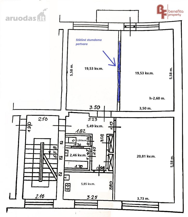 Erdvus ir šviesus 75 m² butas renovuotame - nuotraukos Nr. 8