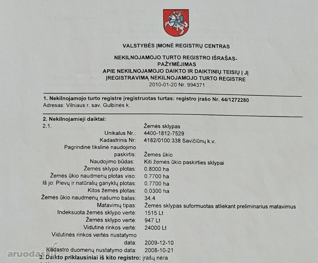 Parduodamas žemės ūkio paskirties sklypas - nuotraukos Nr. 6
