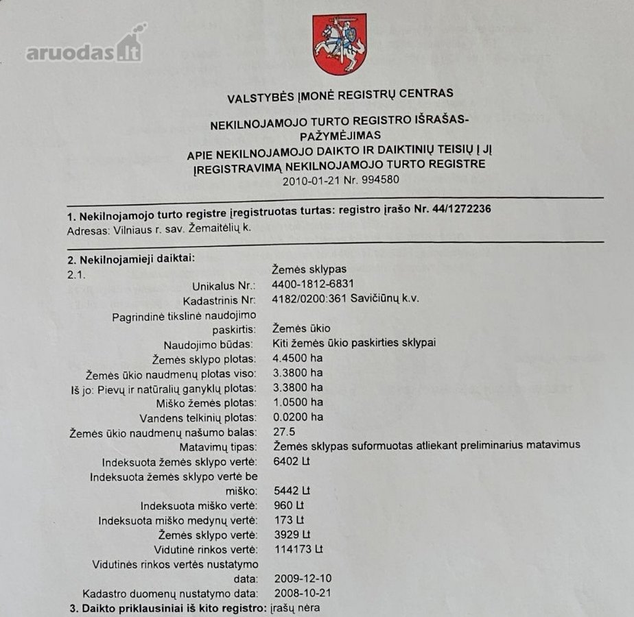 Parduodamas žemės ūkio paskirties sklypas - nuotraukos Nr. 3