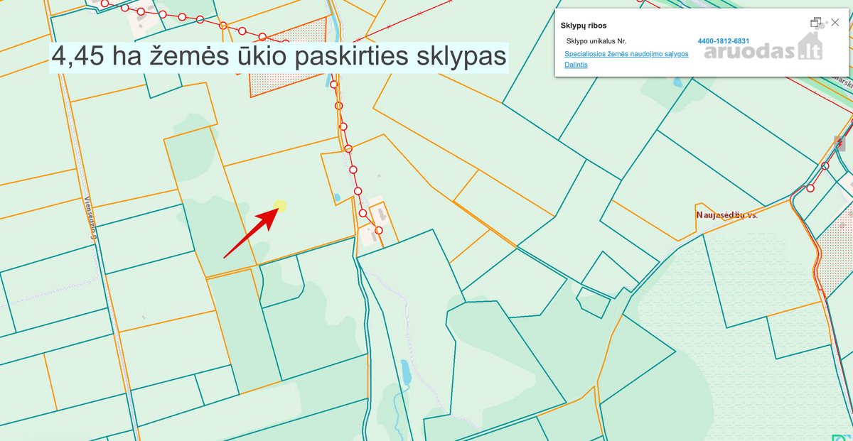 Parduodamas žemės ūkio paskirties sklypas - nuotraukos Nr. 2