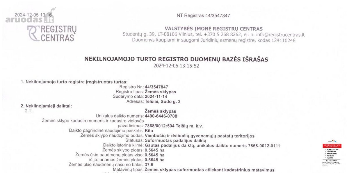 Centre, parduodamas sklypas, adresas Sodo g2 - nuotraukos Nr. 4