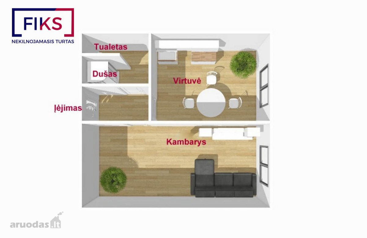 Parduodamas Dviejų Nepereinamų Kambarių Butas - nuotraukos Nr. 11