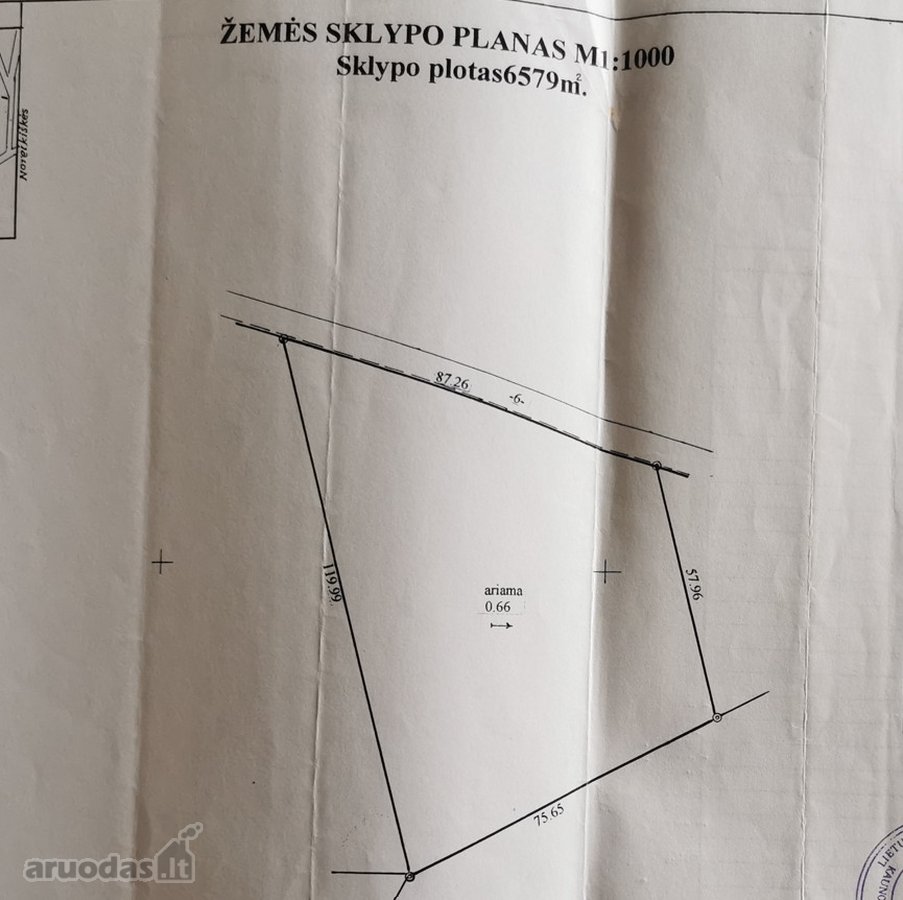 Parduodamas 65,79 arai žemės ūkio paskirties - nuotraukos Nr. 3