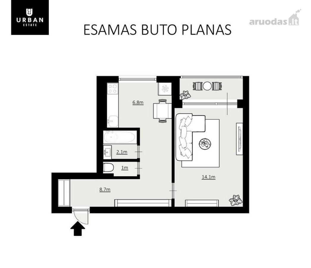 Funkcionaliai Išplanuotas Butas Laisvės - nuotraukos Nr. 20