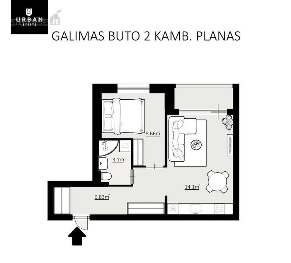 Funkcionaliai Išplanuotas Butas Laisvės - nuotraukos Nr. 21