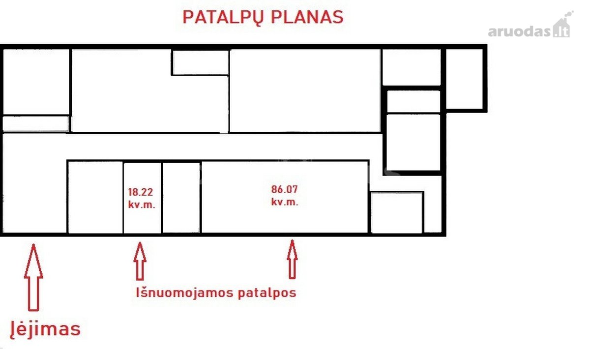 Išnuomojamos 18.22 kv.m. ploto patalpos, - nuotraukos Nr. 4