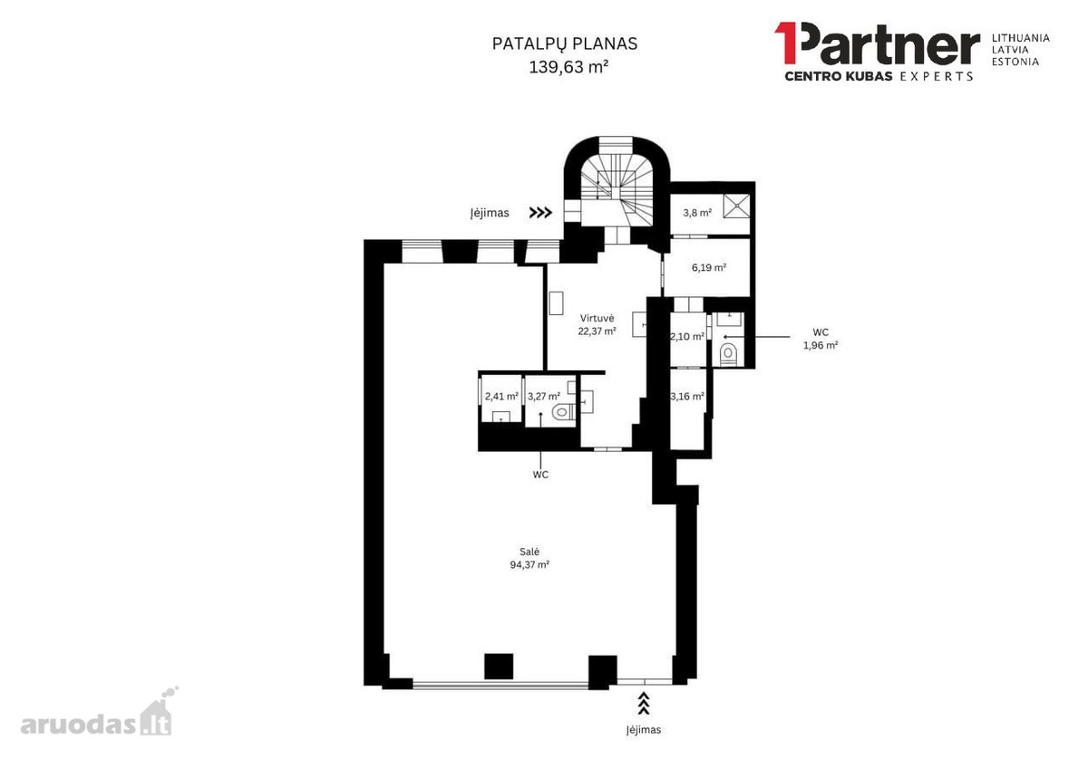 Parduodamos 207 Kv.m. Patalpos Centre, - nuotraukos Nr. 3
