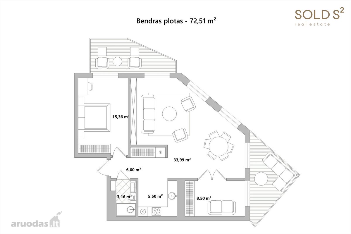 Parduodami šviesūs ir erdvūs apartamentai su - nuotraukos Nr. 25