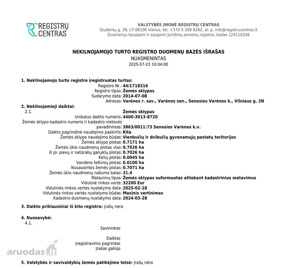 Parduodamas 71 A Namų Valdos Sklypas Prie - nuotraukos Nr. 22