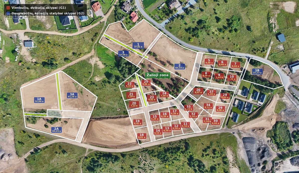 Parduodami sklypai, kuriuose galima statyti - nuotraukos Nr. 7