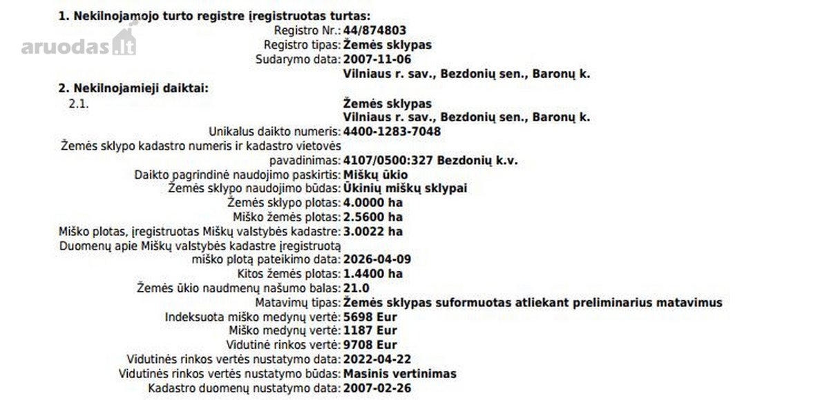 Parduodamas pagrindinės miškų ūkio paskirties - nuotraukos Nr. 2