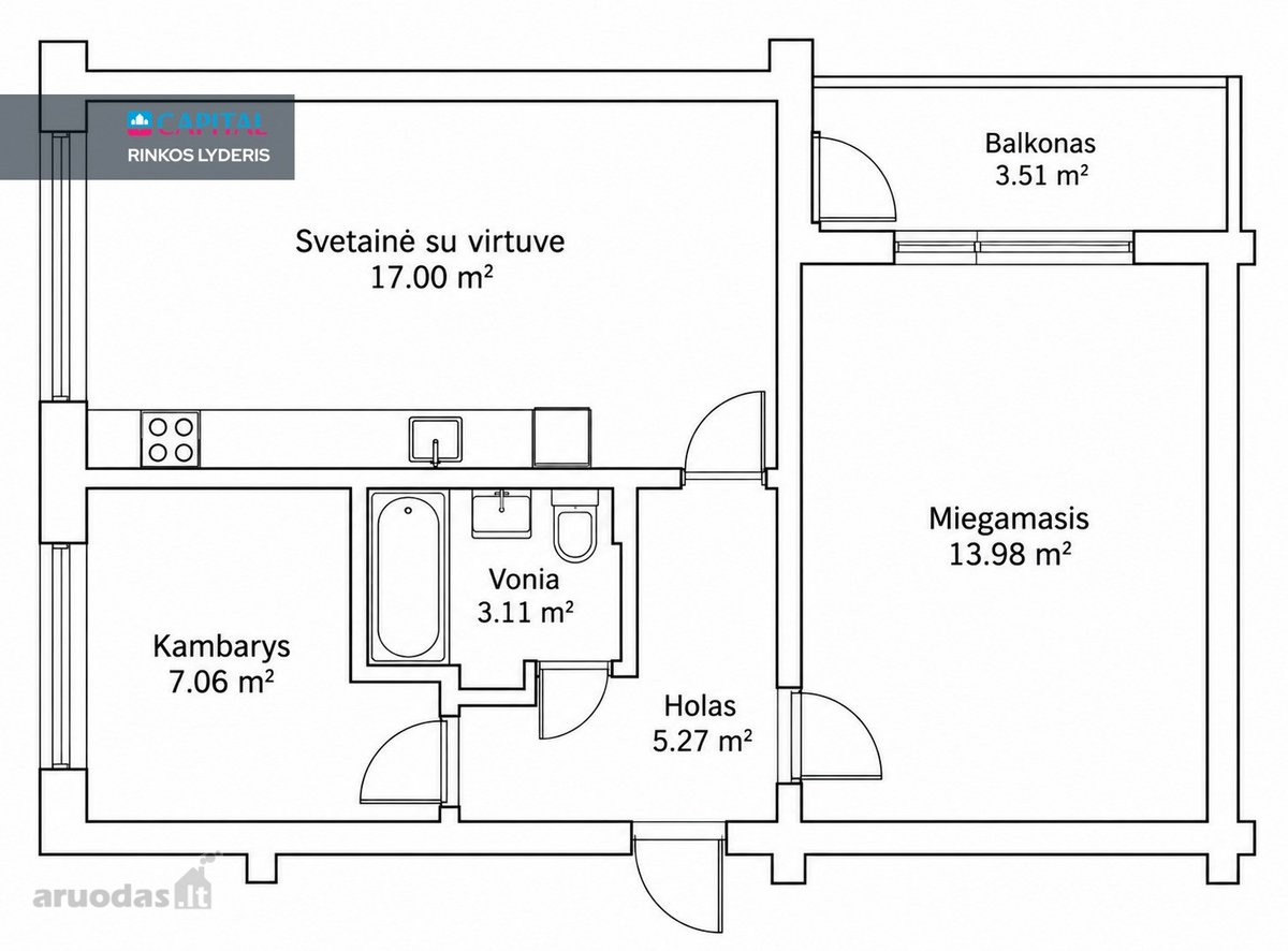 Šviesus 3 Kambarių Butas Karoliniškėse  - nuotraukos Nr. 28