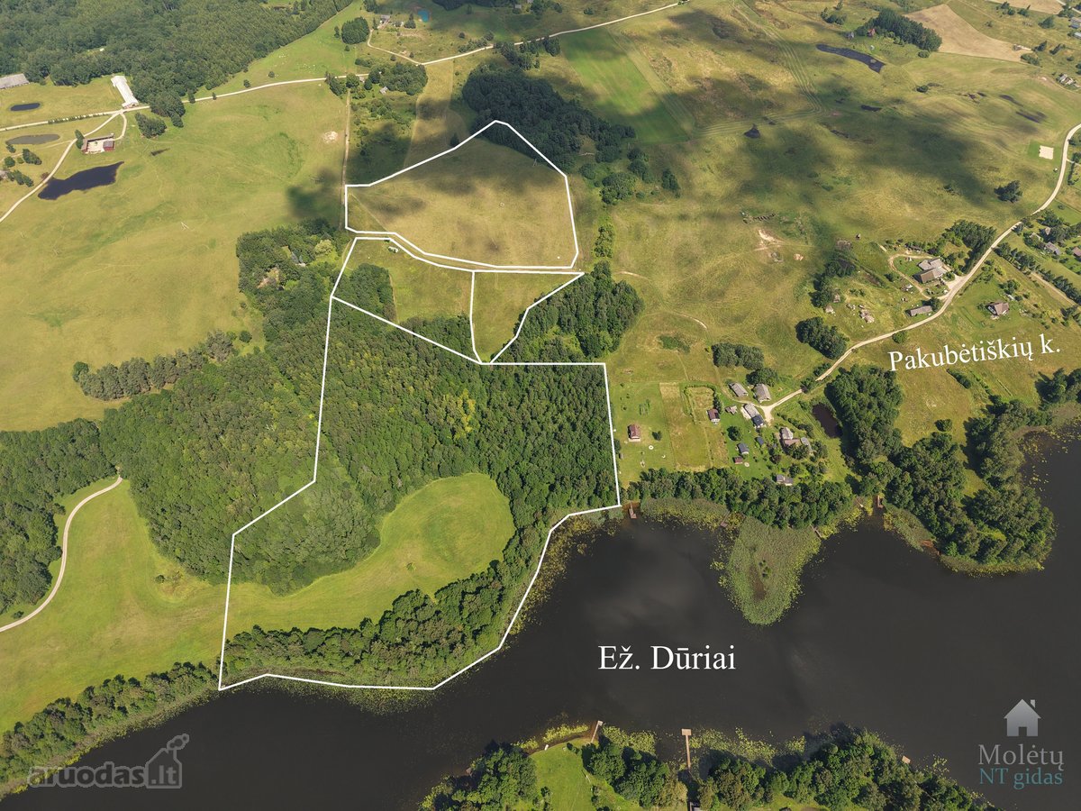 12 Ha Teritorija Prie Dūrių Ežero+ 360m Ežero - nuotraukos Nr. 2