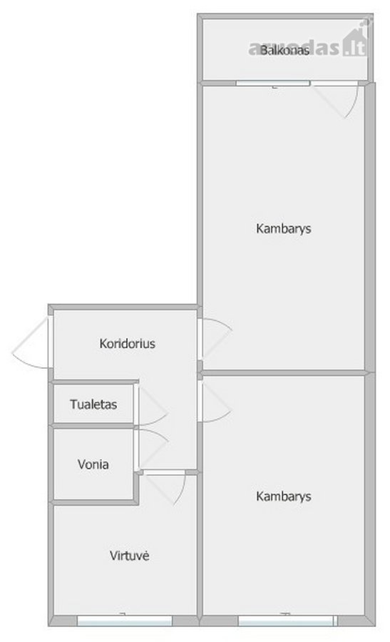 2 kambarių butas Antrame Aukšte Naujojoje - nuotraukos Nr. 5