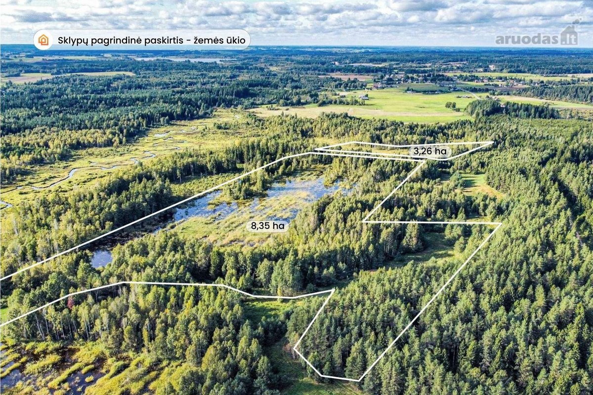 Parduodami du 11,61 ha bendro ploto sklypai - nuotraukos Nr. 2