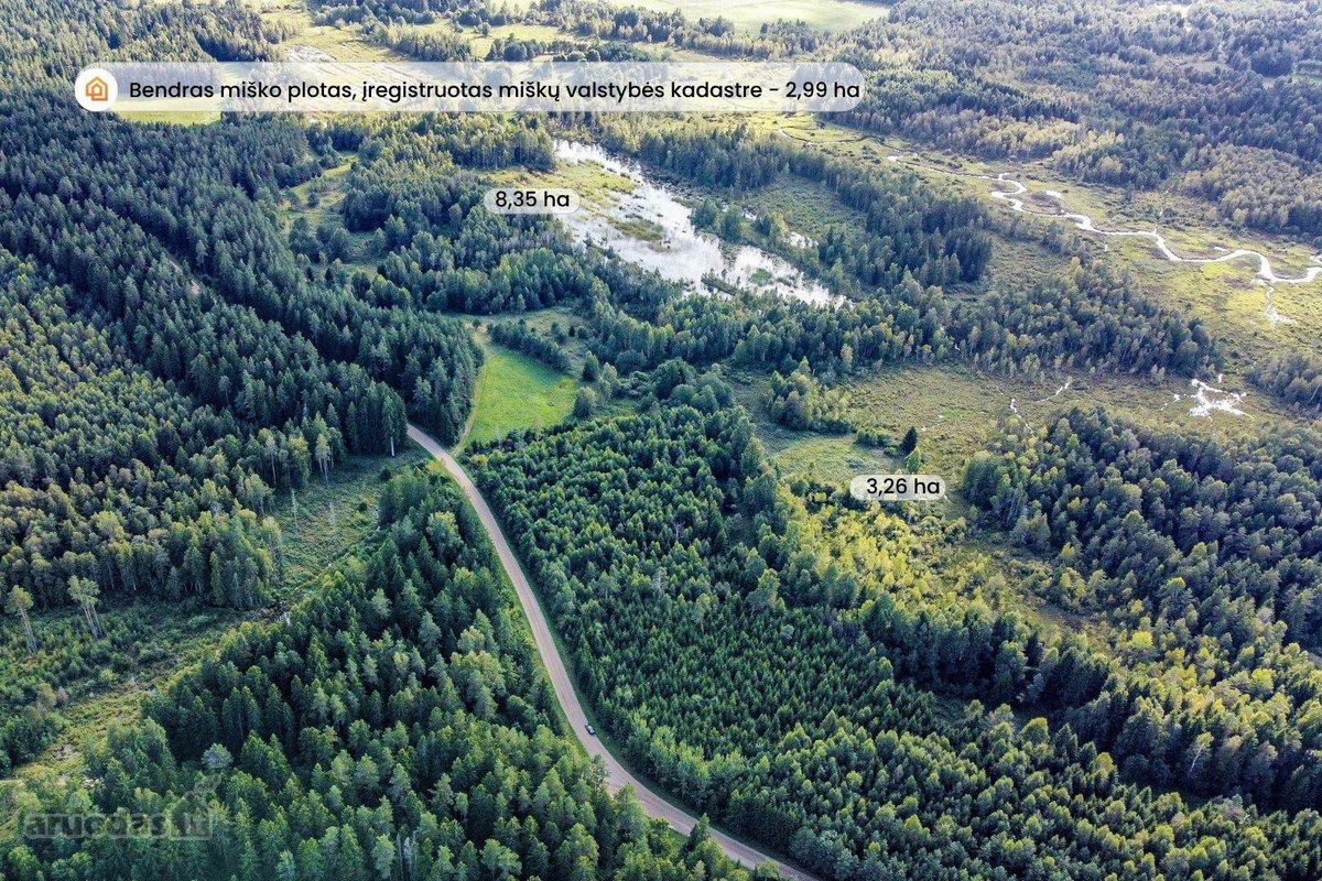 Parduodami du 11,61 ha bendro ploto sklypai - nuotraukos Nr. 3