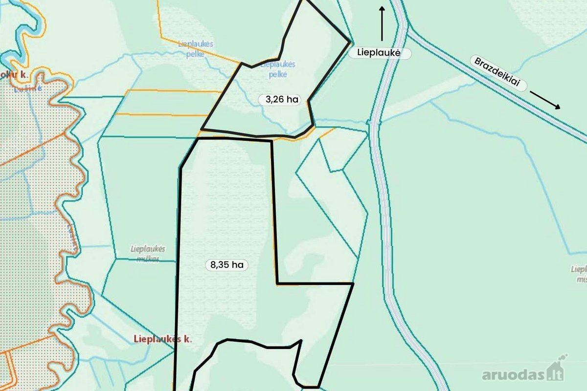 Parduodami du 11,61 ha bendro ploto sklypai - nuotraukos Nr. 6