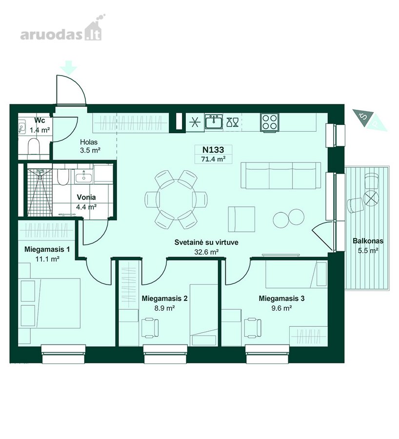 Nauji A+ klasės butai šalia vandens – - nuotraukos Nr. 2