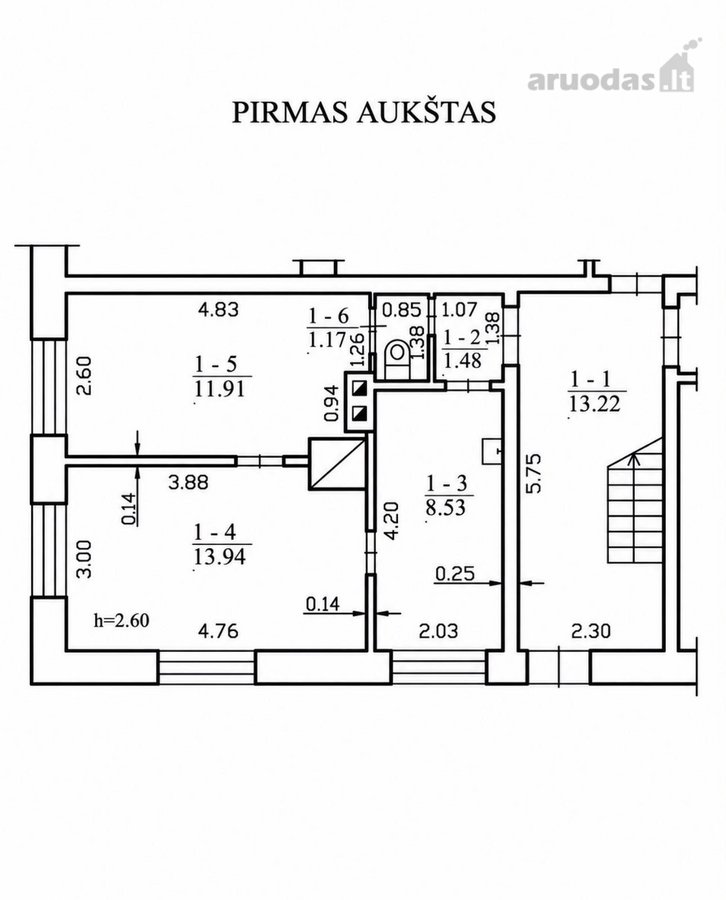 2 kamb. butas renovuotame B klasės name - nuotraukos Nr. 17