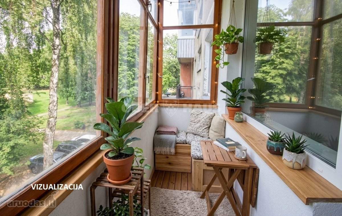 Parduodamas dviejų kambarių butas su balkonu - nuotraukos Nr. 13