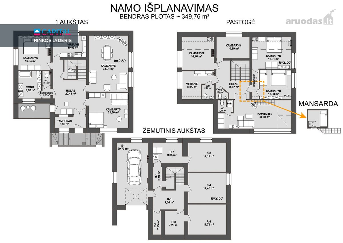 Parduodamas 8 Kambarių Namas Saulėlydžio G., - nuotraukos Nr. 2