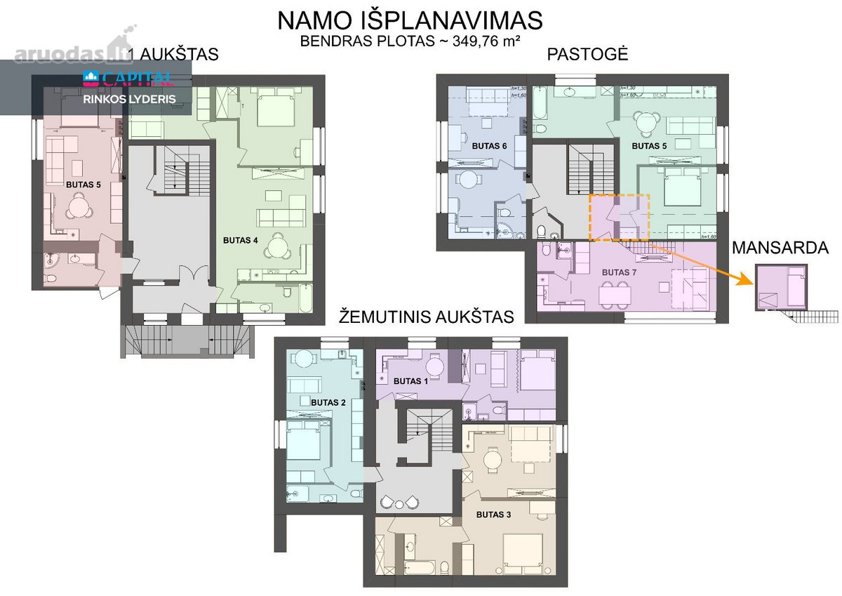 Parduodamas 8 Kambarių Namas Saulėlydžio G., - nuotraukos Nr. 3