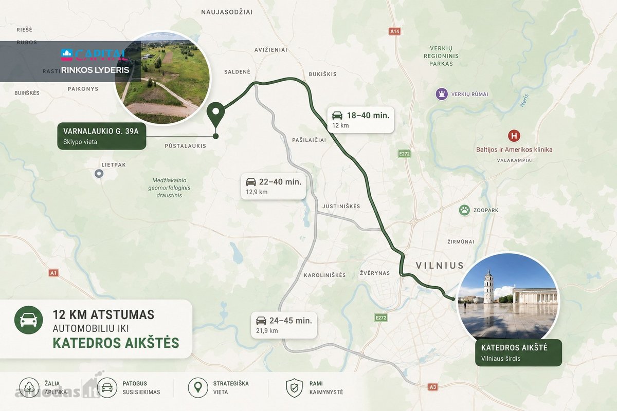Parduodamas 10 Arų Sklypas Su Namo Projektu - nuotraukos Nr. 12