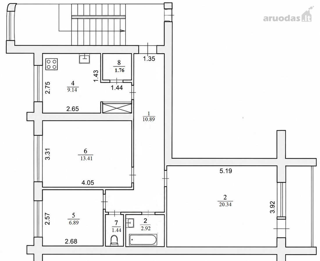 Jaukus 3k. butas centre, Klevų g. 11, Šiauliai ; - nuotraukos Nr. 15