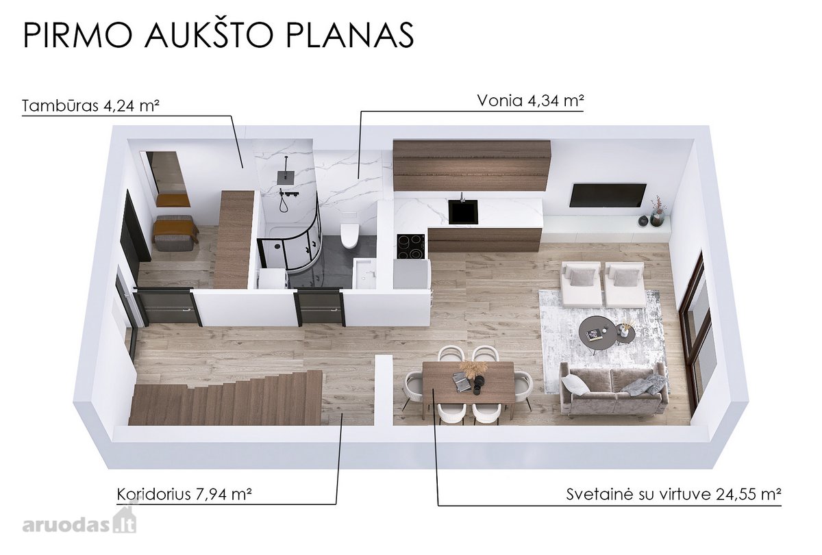 Išnuomojamas Naujas, Dar Negyventas Kotedžas - nuotraukos Nr. 14