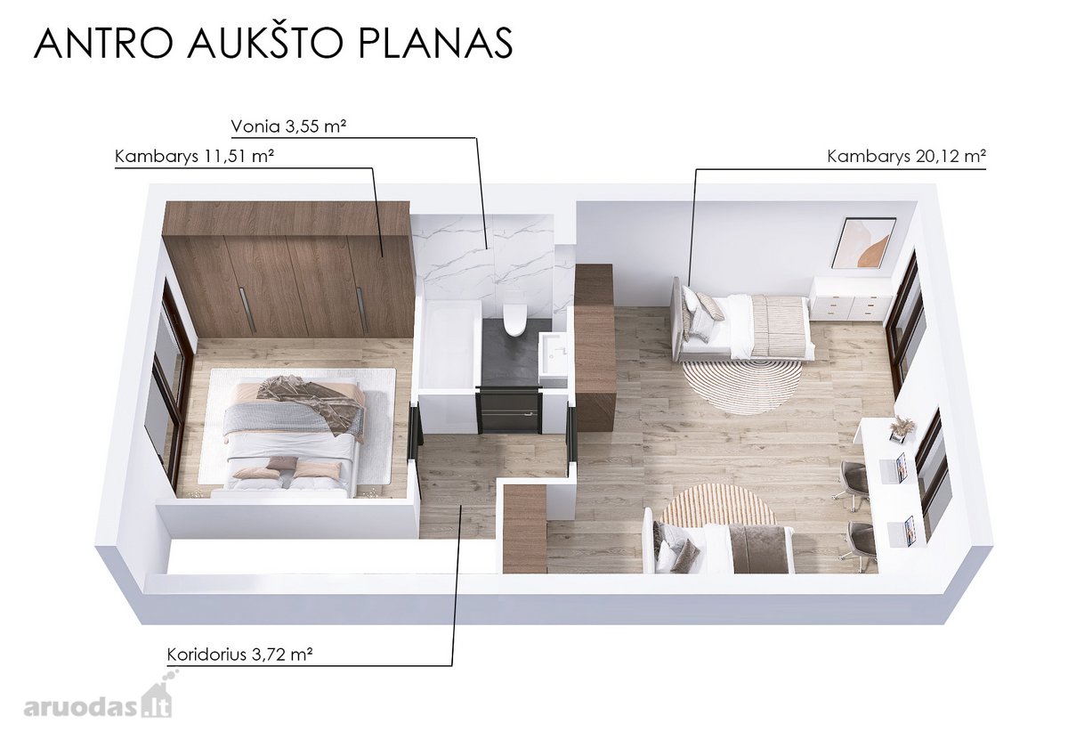 Išnuomojamas Naujas, Dar Negyventas Kotedžas - nuotraukos Nr. 15