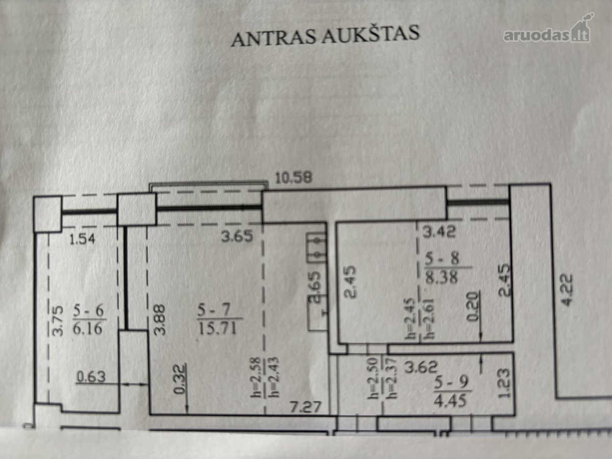 Parduodamas 2-jų kambariu būtas 4/2 ,32.82 kv - nuotraukos Nr. 10