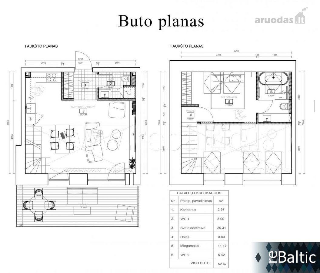 Apartamentai įspūdingo aukščio lubomis ir 15+ - nuotraukos Nr. 30