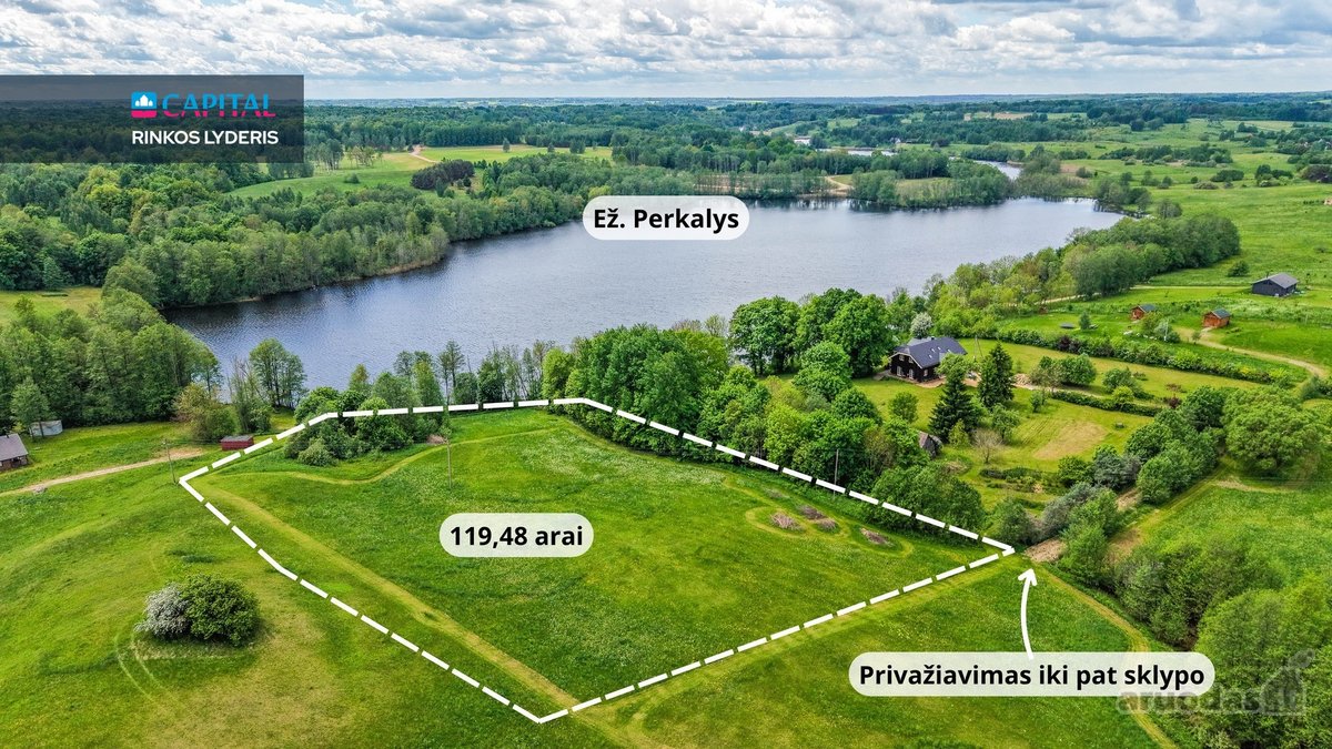 1,19 ha rekreacinis sklypas ant Perkalio - nuotraukos Nr. 2