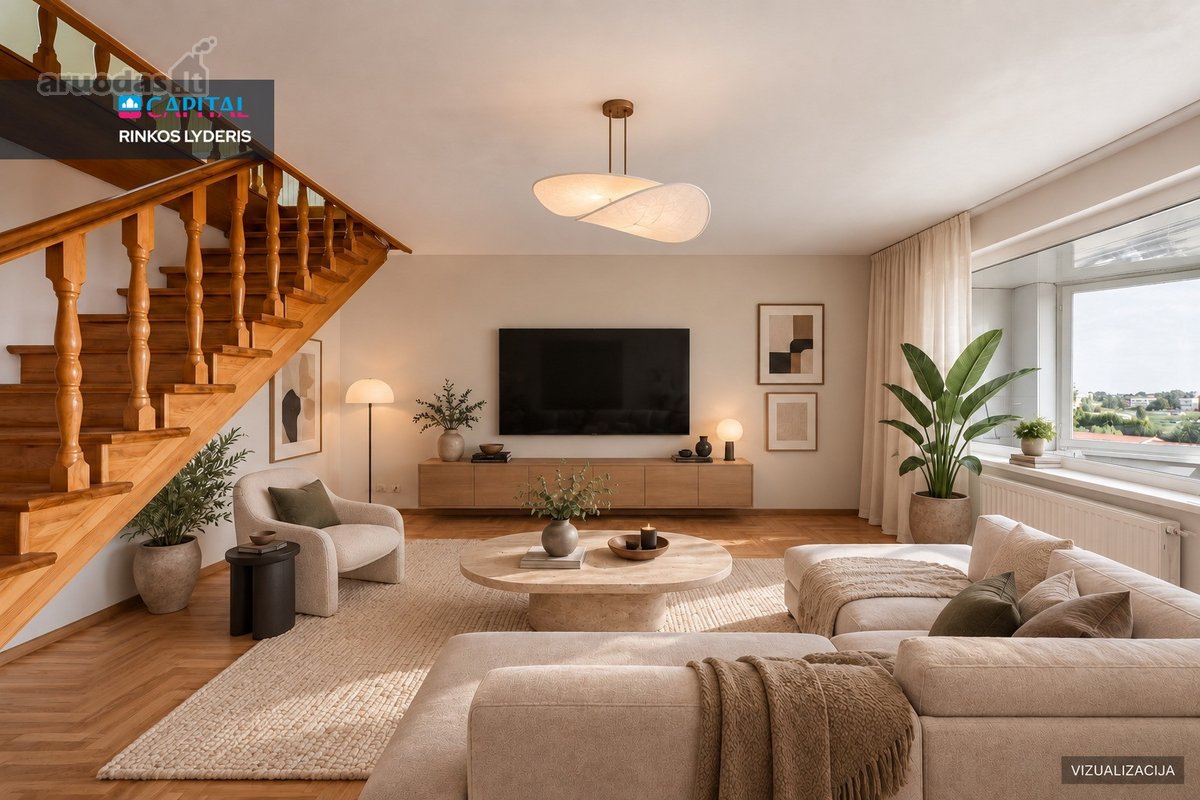 Išskirtinis 152 m² butas per du aukštus su - nuotraukos Nr. 3