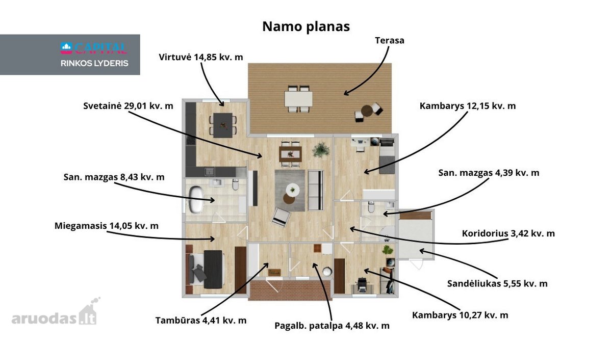 Ieškote Gyvenamojo Namo Kalnėnų Ir Pavilnio - nuotraukos Nr. 33