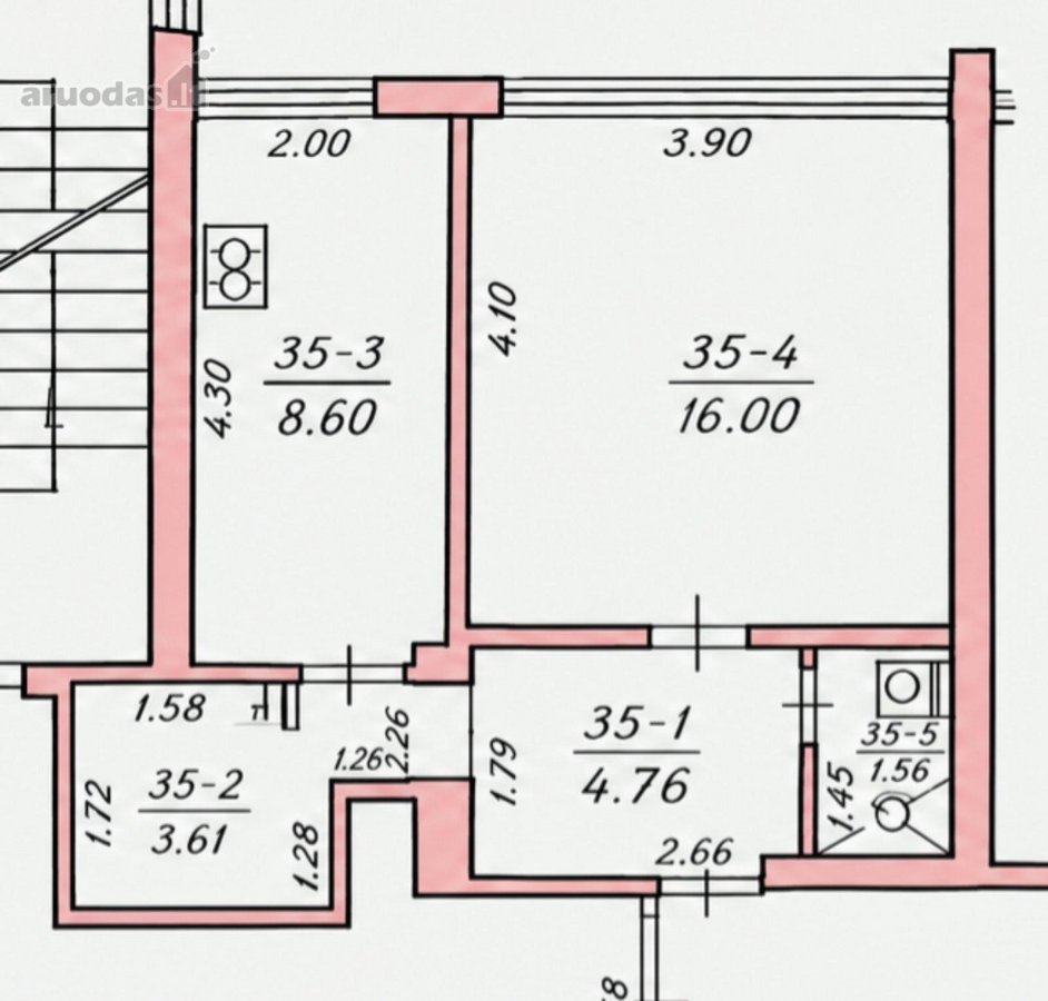 Parduodamas 34,5 m² butas 3-iame aukšte, - nuotraukos Nr. 11