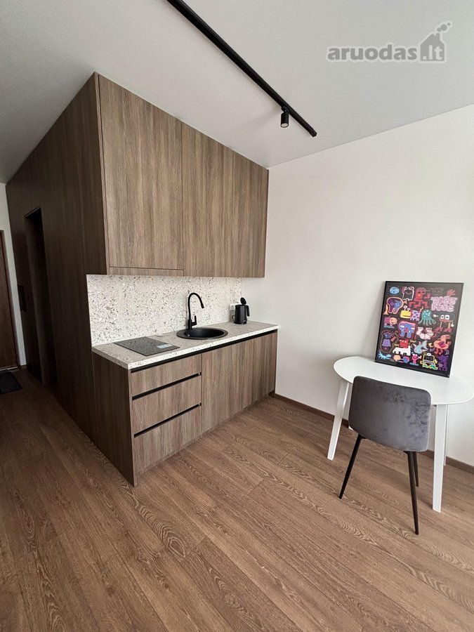 Nuomojamas Naujai Įrengtas 21 m² Studijos - nuotraukos Nr. 3