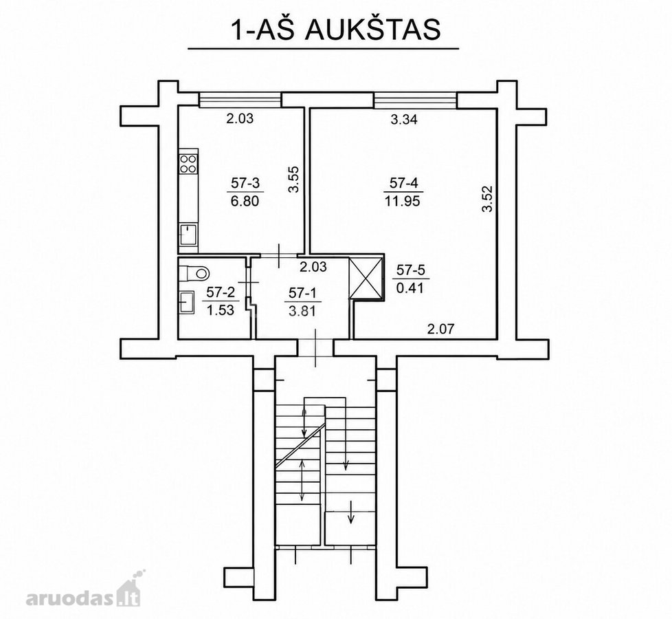 Parduodamas 1 Kambario Butas Beržų G. - nuotraukos Nr. 9