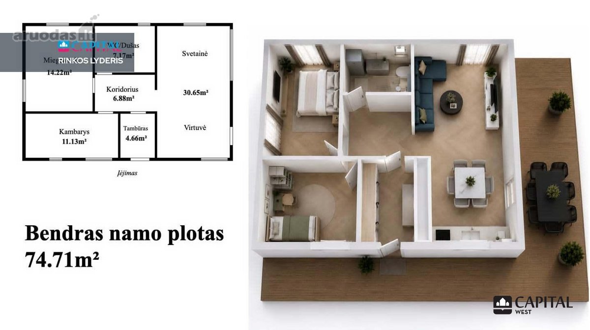 Parduodamas pilnai įrengtas namas Klaipėdos - nuotraukos Nr. 30
