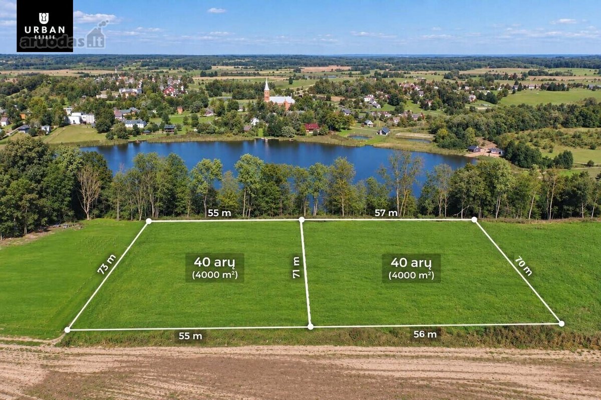 Parduodami Namų Valdos Sklypai Su Ežero - nuotraukos Nr. 2