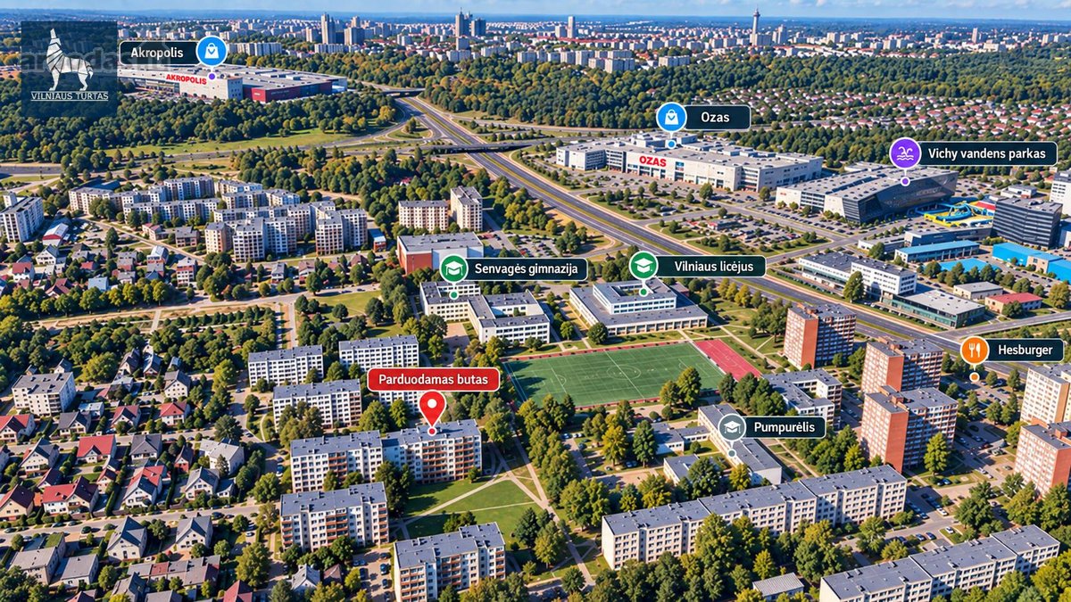 Parduodamas butas Šnipiškėse, žalioje ir - nuotraukos Nr. 20